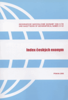 (3) INDEX ČESKÝCH EXONYM. Standardizované podoby, varianty. 